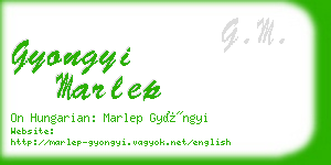 gyongyi marlep business card